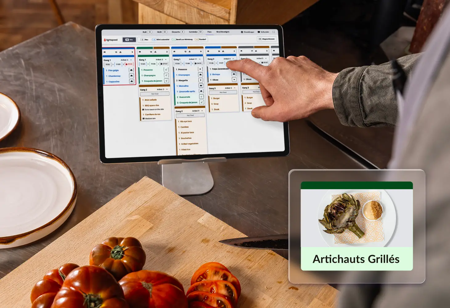 Lightspeed ecran d'affichage cuisine