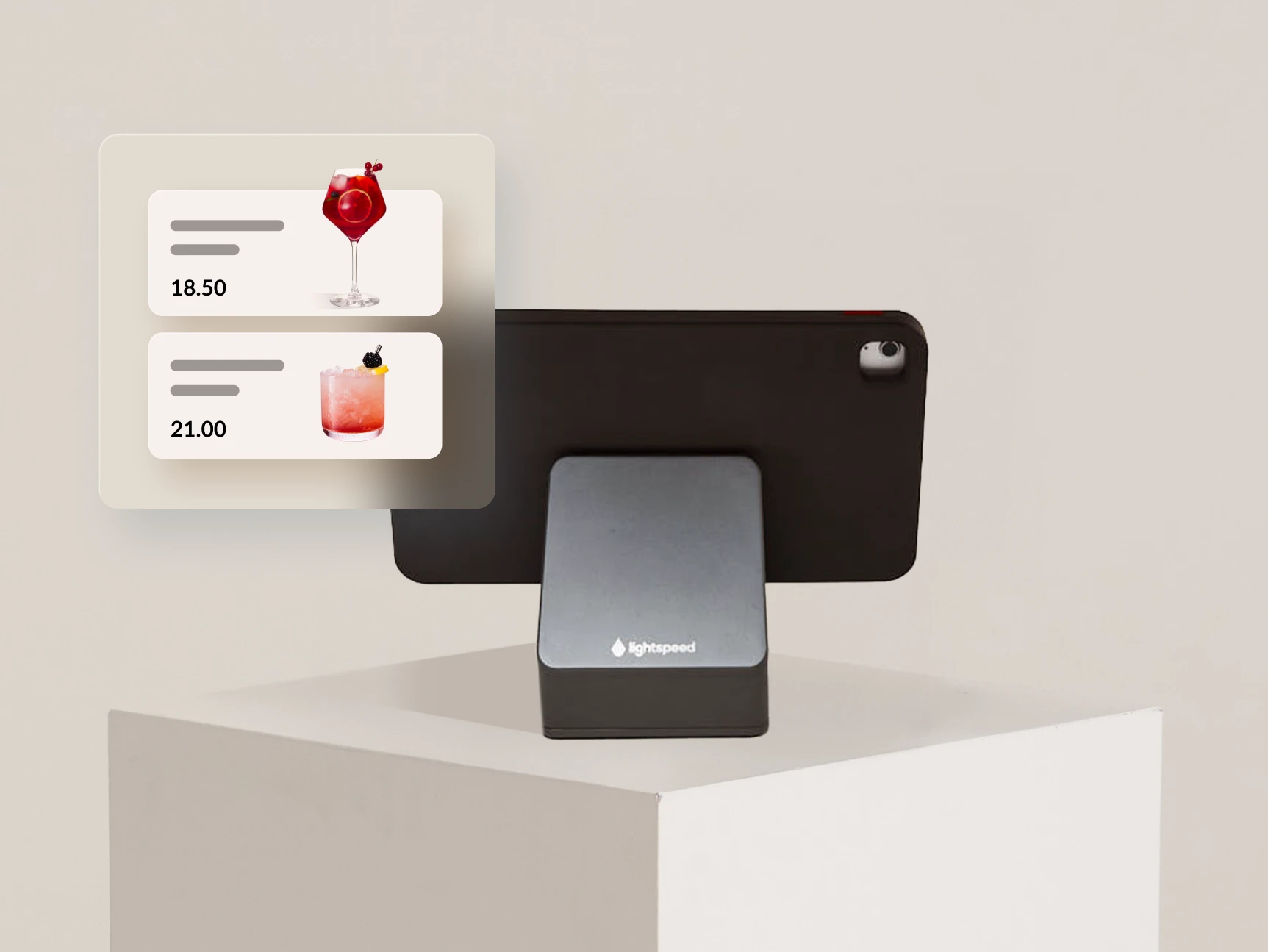 Caisse enregistreuse tactile Lightspeed sur iPad dans un restaurant